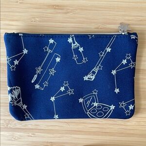 Ipsy Bag -Navy Blue Makeup Pouch with Silver Star Constellation Astrology Design